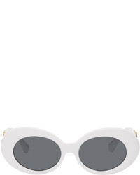 Versace White Medusa Biggie Oval Sunglasses