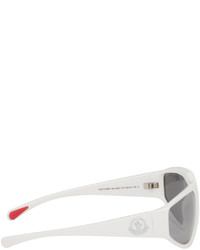 Moncler White Pentagra Sunglasses