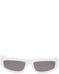 Stella McCartney White Rectangular Slim Sunglasses