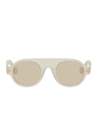 Loewe White Round Aviator Sunglasses