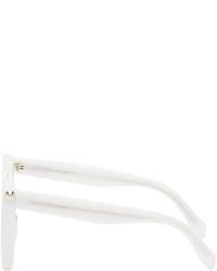 Alexander McQueen White Round Sunglasses