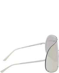 Rick Owens White Shield Sunglasses