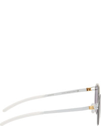 Mykita White Stainless Steel Crosby Sunglasses