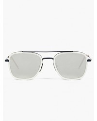 Thom Browne White Tb 800 D Silver Lens Sunglasses