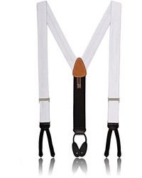 White Suspenders for Men | Lookastic