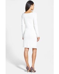 Tahari Cable Knit Cotton Sweater Dress