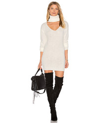 Reverse Cut It Out Sweater Dress In White