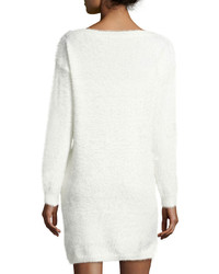 Knot Sisters Shore Lace Up Sweater Dress Off White