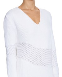 Kenzo Waffle Knit Panel Sweater Dress