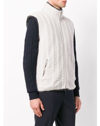 N.Peal Cable Knit Fur Lined Gilet