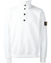 Stone Island Buttoned Roll Neck Pullover