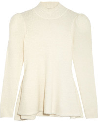 Co Cashmere Blend Boucl Sweater Ivory