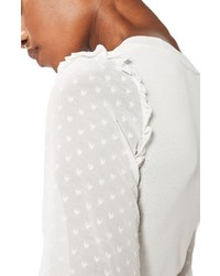 Topshop Chiffon Sleeve Sweater