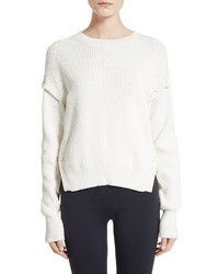 Helmut Lang Cotton Sweater With Detachable Sleeves