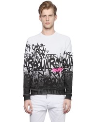 DSQUARED2 Graffiti Printed Cotton Sweatshirt