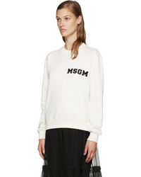 MSGM Ivory Mink Patch Sweatshirt