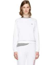 MAISON KITSUNE Maison Kitsun White Fox Patch Pullover