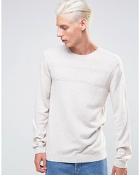 Asos Merino Mix Sweater With Textured Stitch
