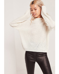 Missguided High Neck Sweater White