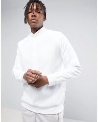 adidas Originals La Pack Mesh Crew Neck Sweatshirt In White Bk7697