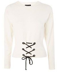 Topshop Petite Corset Front Sweater