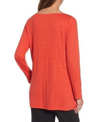Eileen Fisher Petite Organic Linen Bateau Neck Sweater