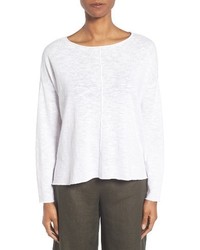 Eileen Fisher Slubbed Organic Linen Cotton Sweater