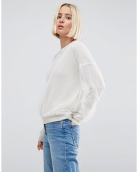 Asos Sweater With Mesh Overlay