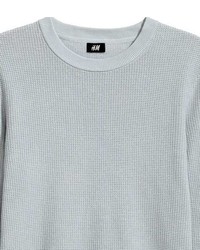 H&M Textured Knit Cotton Sweater