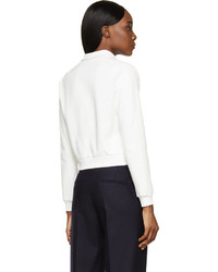 3.1 Phillip Lim White French Terry Trapunto Sweater