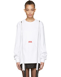 Hood by Air White Thermal Double Zip Pullover