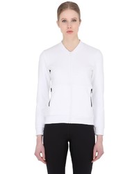 Peak Performance Zip Up Cotton Blend Bomber Sweatshirt