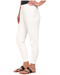 DKNY Jeans Eyelet Pieced Track Pants In White