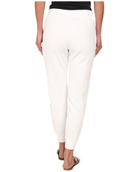 DKNY Jeans Eyelet Pieced Track Pants In White