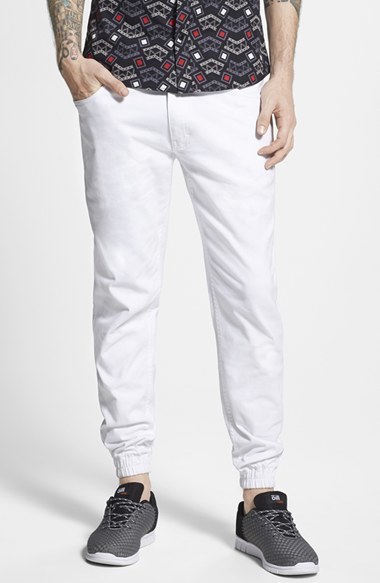 jogger white pants