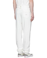 Advisory Board Crystals White Cotton Lounge Pants