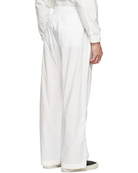 Sunnei White Cotton Lounge Pants