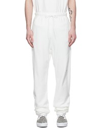 Advisory Board Crystals White Cotton Lounge Pants