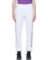 Moncler White Embroidered Lounge Pants