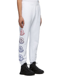Moncler White Logo Lounge Pants