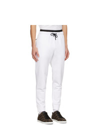 Fendi White Logo Waistband Lounge Pants