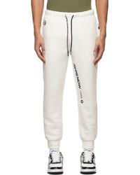 AAPE BY A BATHING APE White Printed Lounge Pants