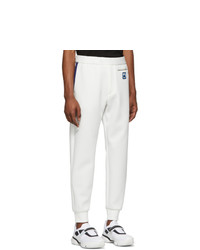 Prada White Techno Jersey Lounge Pants