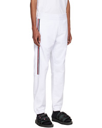 Moncler White Tricolor Lounge Pants
