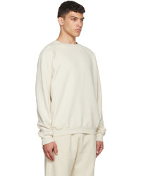Les Tien Beige Cotton Sweatshirt