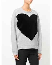 Odeeh Contrast Heart Sweatshirt