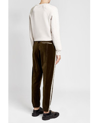 Burberry Cotton Sweatshirt With Knit Detail On Sleeves