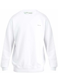 Off-White Crew Neck Cotton Jersey Sweatshirt