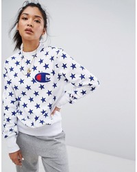Champion Crew Neck Sweatshirt With All Over Star Print