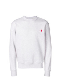 AMI Alexandre Mattiussi Crewneck Sweatshirt With Red Ami De Coeur Embroidery Unavailable